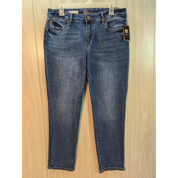 Kut From the Kloth Ankle Straight Leg Jeans 8 Blue Denim New Medium Wash - Picture 1 of 11